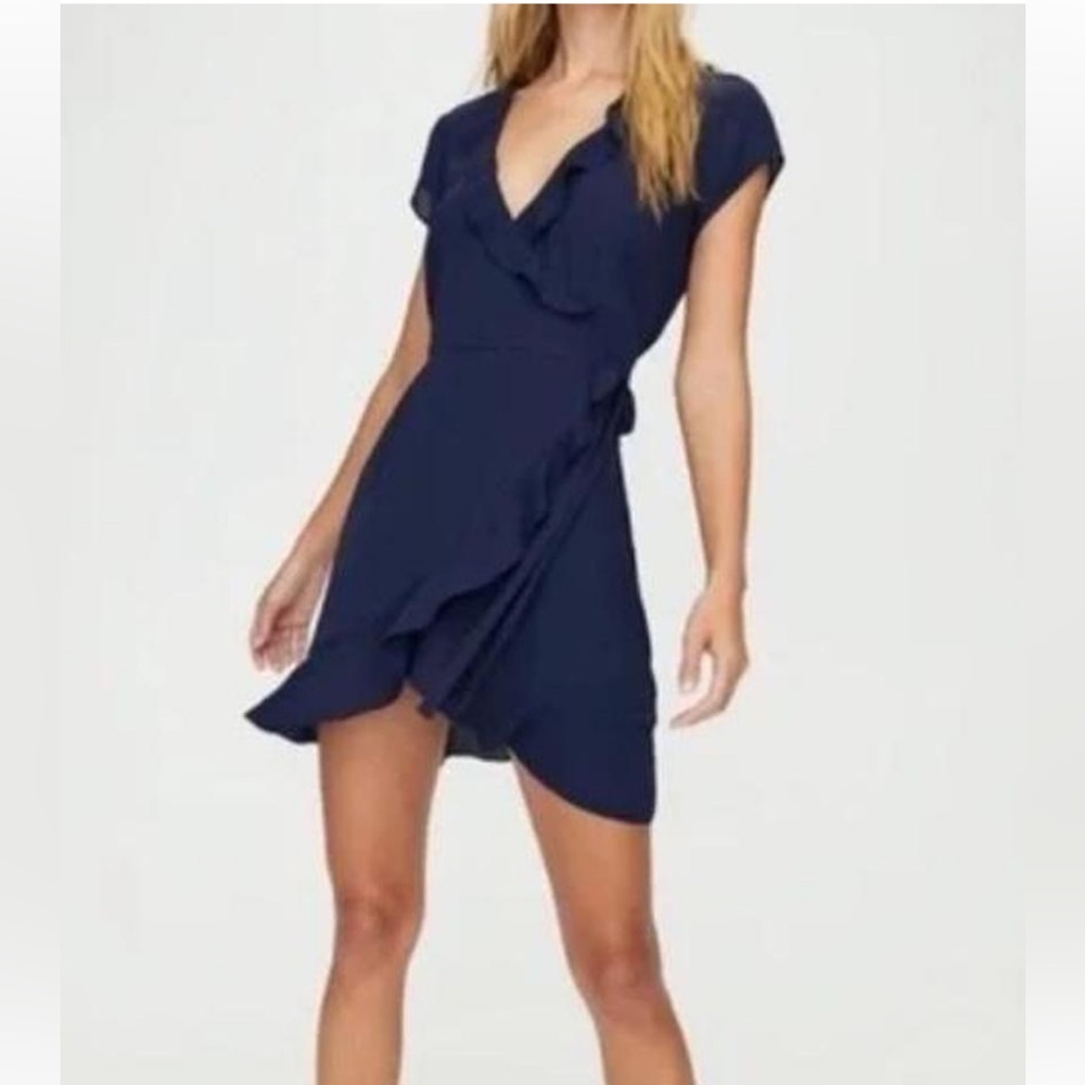 Aritzia Sunday Best Navy Ruffle Dress sz0